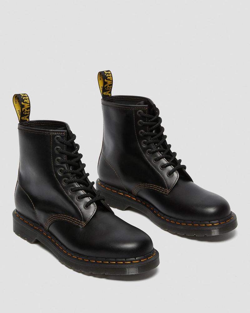 Dr Martens 1460 Men's Abruzzo Leren Veterlaarzen Heren Zwart Bruin | NL 291ILH